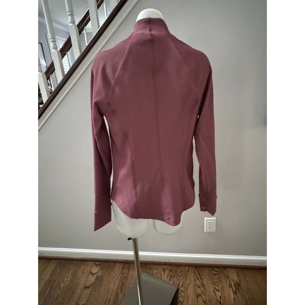 ATHLETA Salutation Ribbed Jacket Tawny Rose Size Medium - Picture 4 of 5